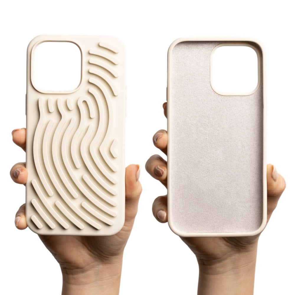 iPhone 16 Pro Max TFO DIY Snake Silikon Deksel - Beige
