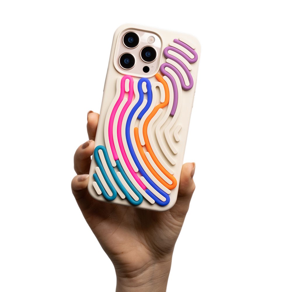 iPhone 17 Pro TFO DIY Snake Silikon Deksel - Beige