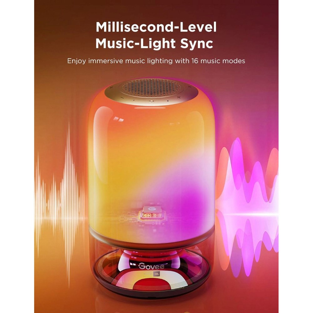 Govee Table Lamp 2 Pro - Innebygd Høyttaler - Grå