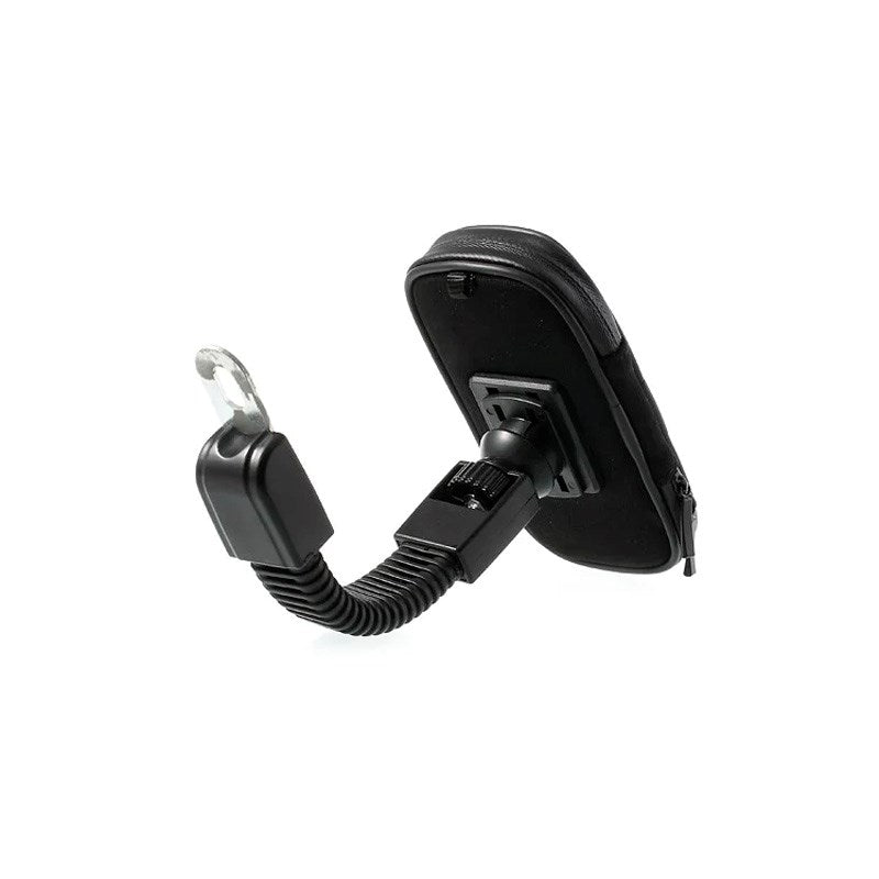 Vanntett Roterende Mobilholder for Motorsykkelstyre - Størrelse 14.5 x 7.5 cm - Svart