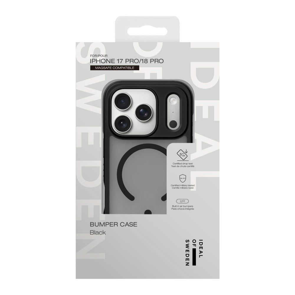 iPhone 18 Pro / 17 Pro iDeal Of Sweden Ideal Bumper Deksel - MagSafe Kompatibel - Black