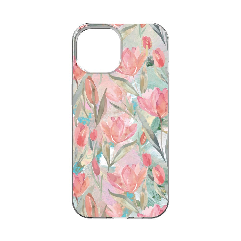 iPhone 17e / 16e / 15 / 14 / 13 iDeal Of Sweden Clear Case - MagSafe Kompatibel - Tulip Bloom