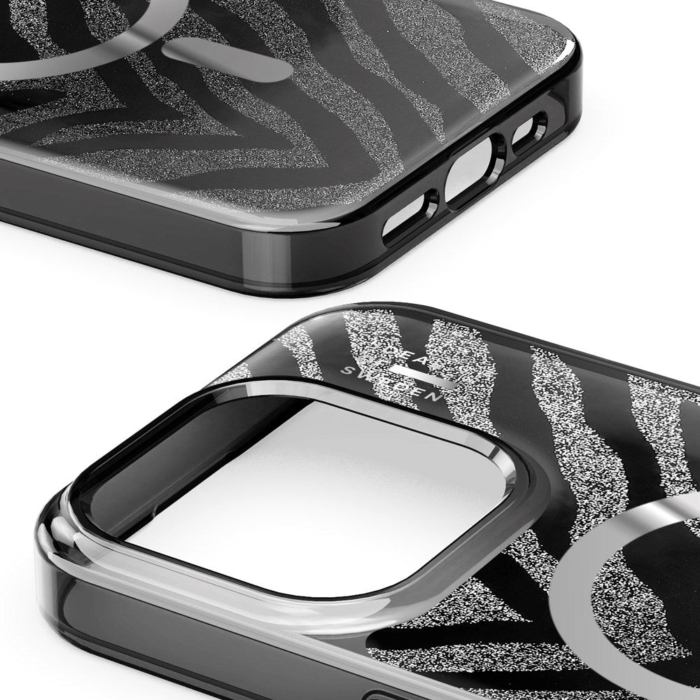 iPhone 17e / 16e / 15 / 14 / 13 iDeal Of Sweden Clear Deksel - MagSafe Kompatibel - Zebra Mystique