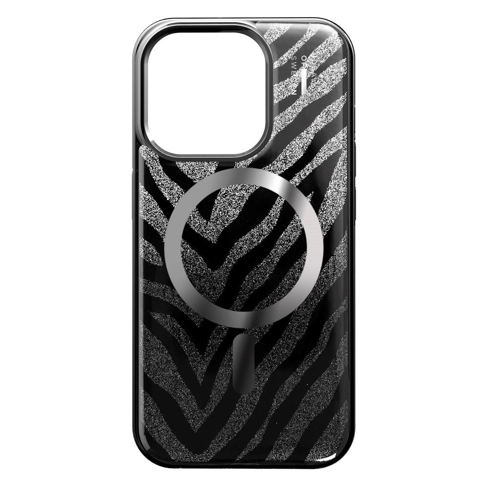 iPhone 15 Pro iDeal Of Sweden Clear Deksel - MagSafe Kompatibel - Zebra Mystique