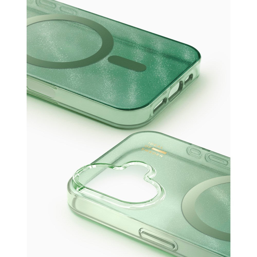 iPhone 16 iDeal Of Sweden Clear Deksel - MagSafe Kompatibel - Sage Green