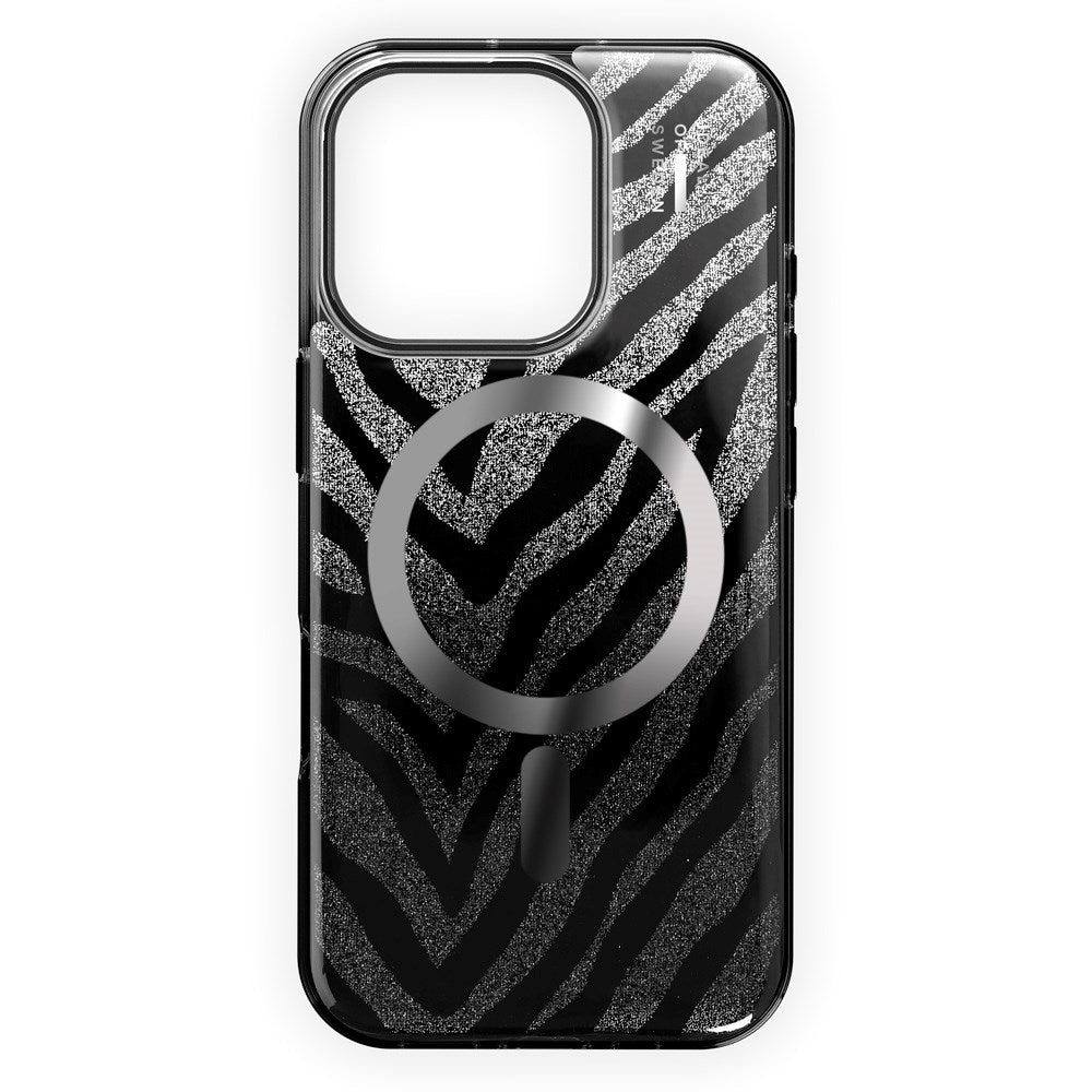 iPhone 16 Pro iDeal Of Sweden Clear Deksel - MagSafe Kompatibel - Zebra Mystique