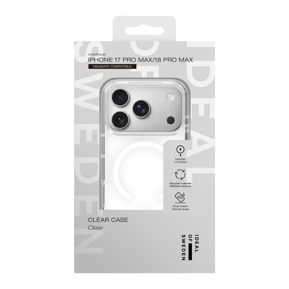 iPhone 18 Pro Max / 17 Pro Max iDeal Of Sweden Clear Deksel - MagSafe Kompatibel - Clear