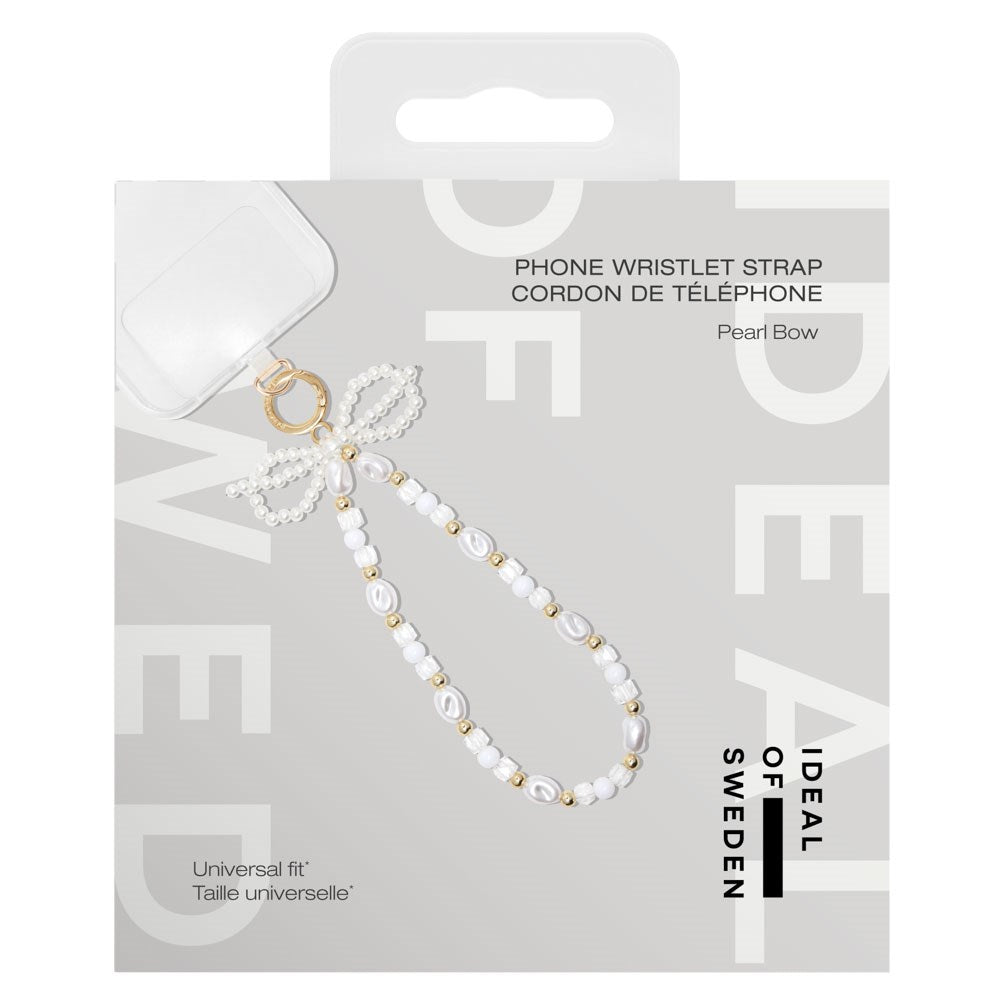 iDeal of Sweden Cord Wristlet Rem - Hvite Perler