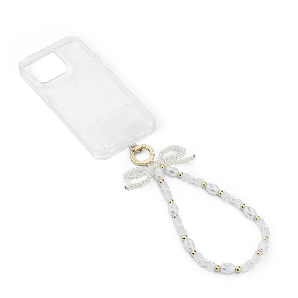 iDeal of Sweden Cord Wristlet Rem - Hvite Perler