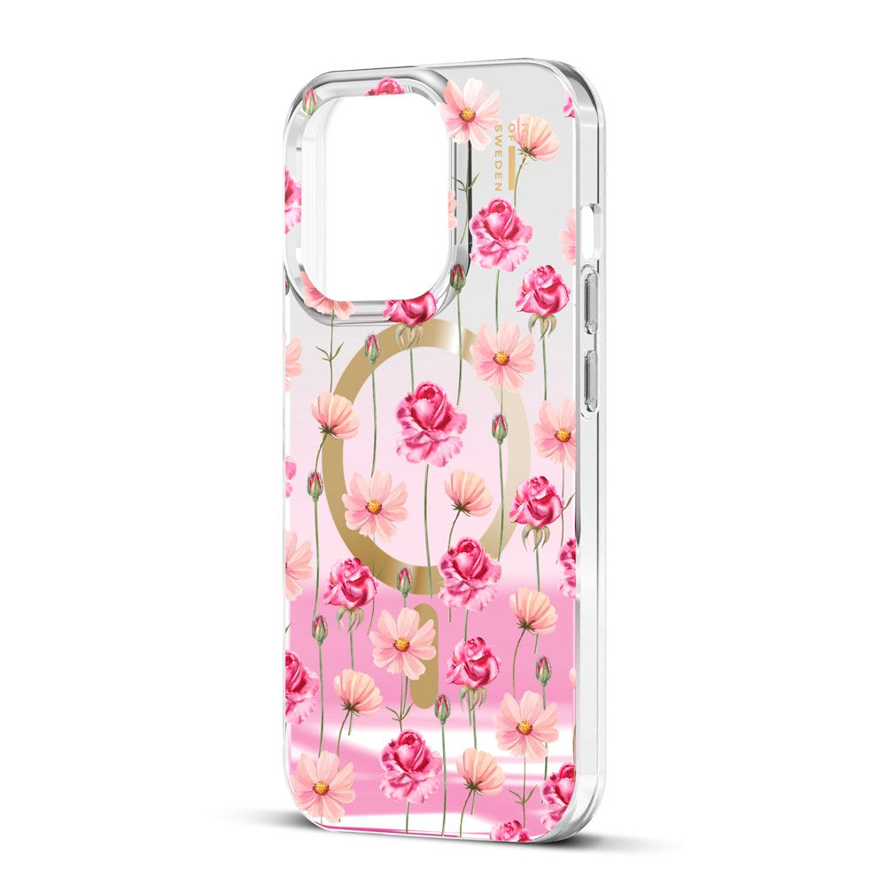 iPhone 17e / 16e / 15 / 14 / 13 iDeal Of Sweden Mirror Deksel - MagSafe Kompatibel - Rose Blush Floral