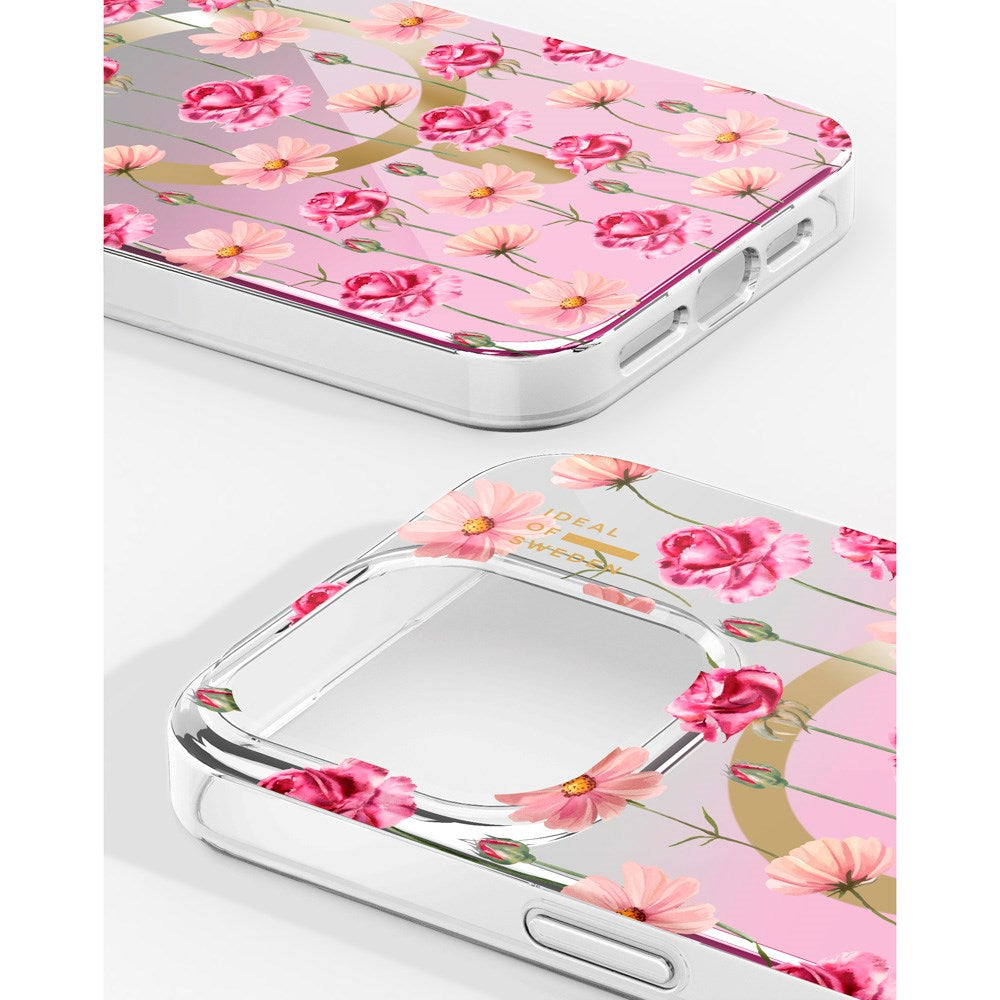 iPhone 15 Pro Max iDeal Of Sweden Mirror Deksel - MagSafe Kompatibel - Rose Blush Floral