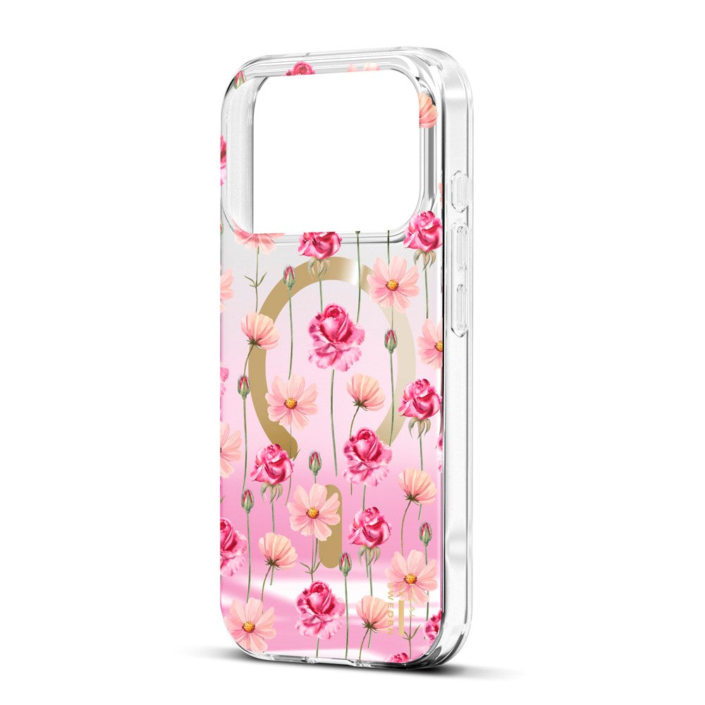 iPhone 17 Pro iDeal Of Sweden Mirror Deksel - MagSafe Kompatibel - Rose Blush Floral
