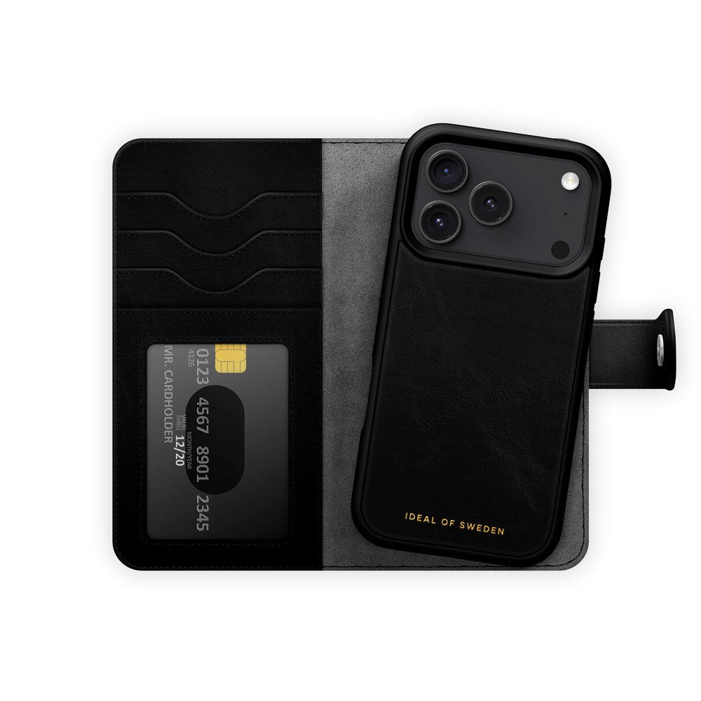 iDeal Of Sweden iPhone 17 Magnet Wallet+ Deksel - MagSafe Kompatibel - Black