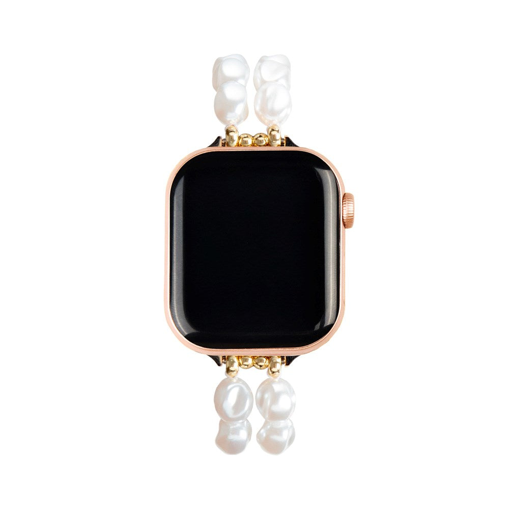 Apple Watch (38/40/SE/41/42mm) iDeal of Sweden Resin Klokkerem - Classy White Pearl
