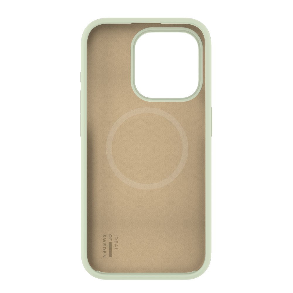 iPhone 15 Pro iDeal Of Sweden Silicone Deksel - MagSafe Kompatibel - Sage Green