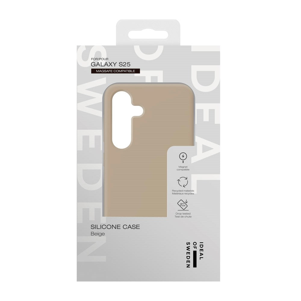 iDeal Of Sweden Samsung Galaxy S25 Silikon Deksel - MagSafe Kompatibel - Beige