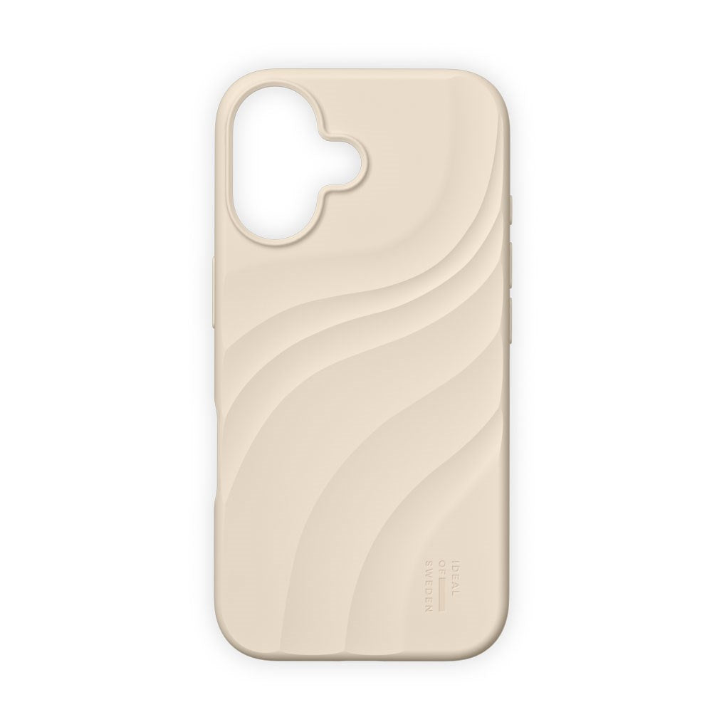 iPhone 16 iDeal of Sweden Soft Swirl Silicone Deksel - MagSafe Kompatibel - Cloud Dancer