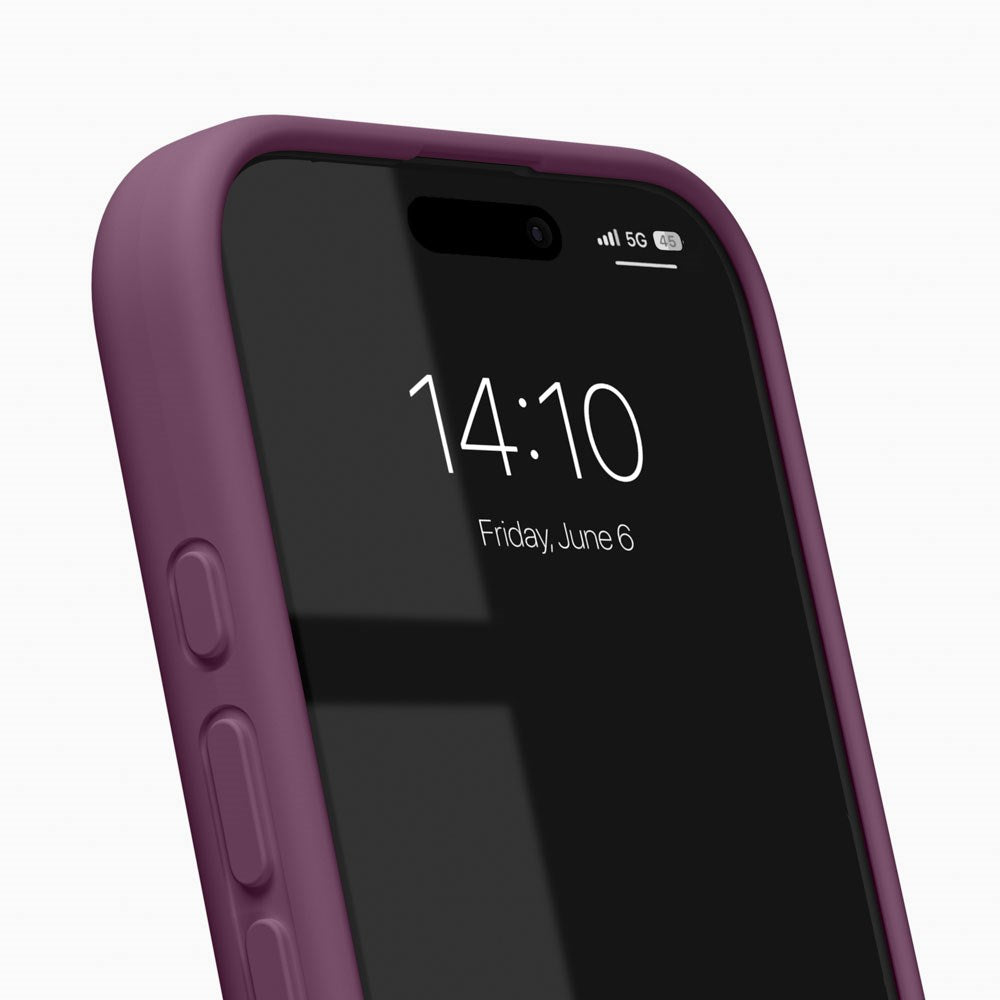 iPhone 17 iDeal of Sweden Soft Swirl Silicone Deksel - MagSafe Kompatibel - Velvet Plum