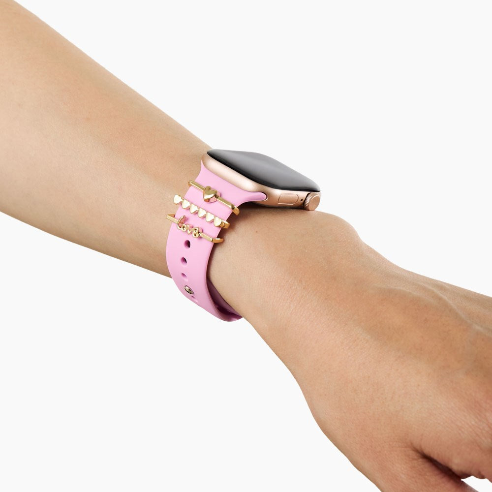 Apple Watch (38/40/SE/41/42mm) iDeal of Sweden Silikon Klokkerem - Størrelse M/L - Bubblegum Pink