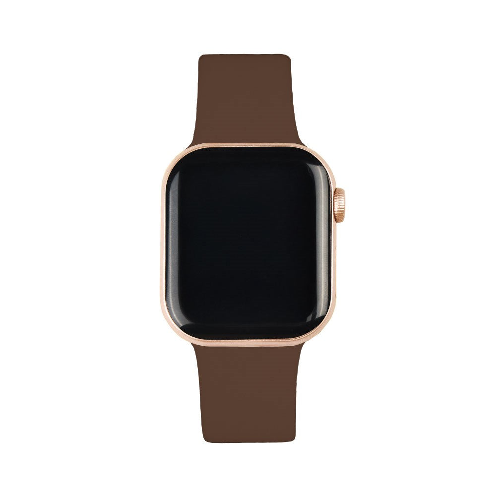 Apple Watch (38/40/SE/41/42mm) iDeal of Sweden Silikon Klokkerem - Størrelse S/M - Mocha Mousse