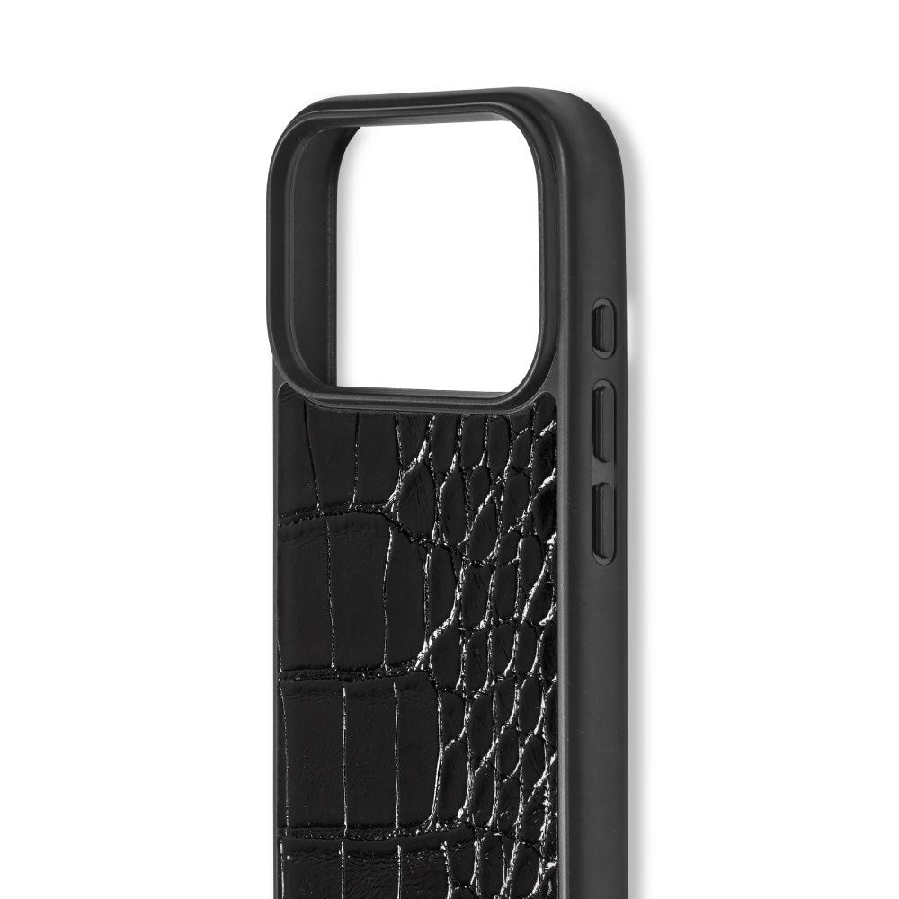 iPhone 18 Pro / 17 Pro iDeal of Sweden Vegan Leather Deksel - MagSafe Kompatibel - Black Croco