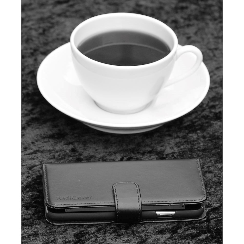 RadiCover Samsung Galaxy S20 - Flipdeksel i Vegansk Skinn med Lommebok - 86% Strålevern - Svart
