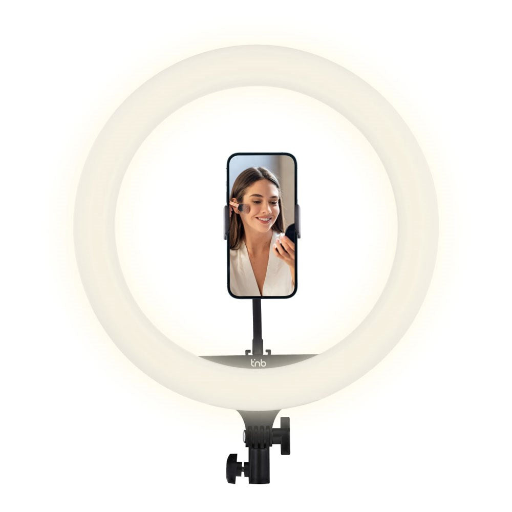 T'NB Influence Pro 14" RGBWW LED Ring Light med Justerbart Stativ og Oppbevaringsveske - Svart