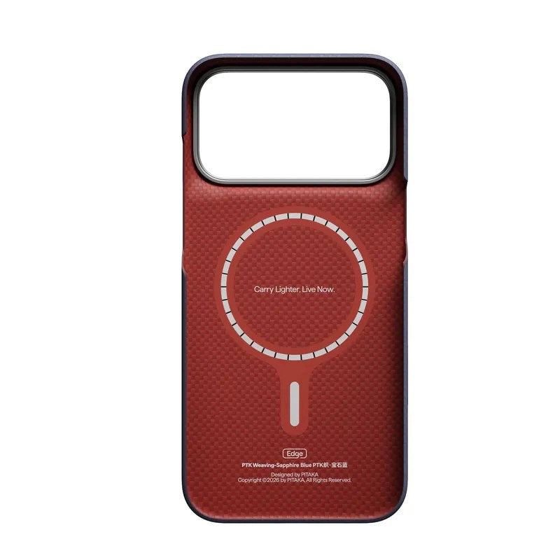 iPhone 18 Pro Max / 17 Pro Max Pitaka Edge Deksel - MagSafe Kompatibel - Sapphire Blue