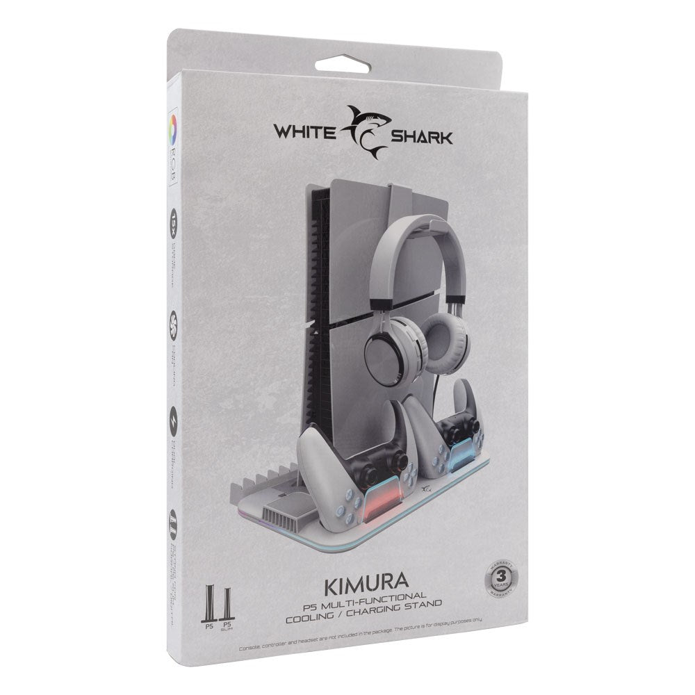 White Shark KIMURA 2 Multifunksjonelt Stativ for PS5 – Hvit