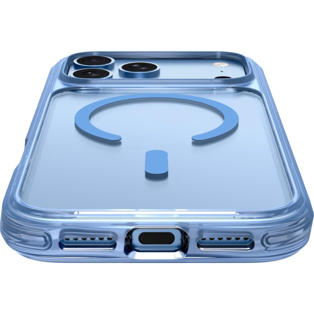 iPhone 18 Pro Max / 17 Pro Max LAUT CRYSTAL MATTER X Deksel - MagSafe Kompatibel - Blå / Gjennomsiktig