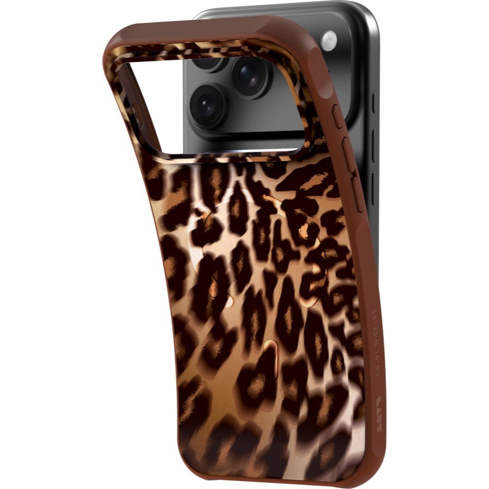 iPhone 18 Pro Max / 17 Pro Max LAUT HUEX WAVE Deksel - MagSafe Kompatibel - Mocha Leopard