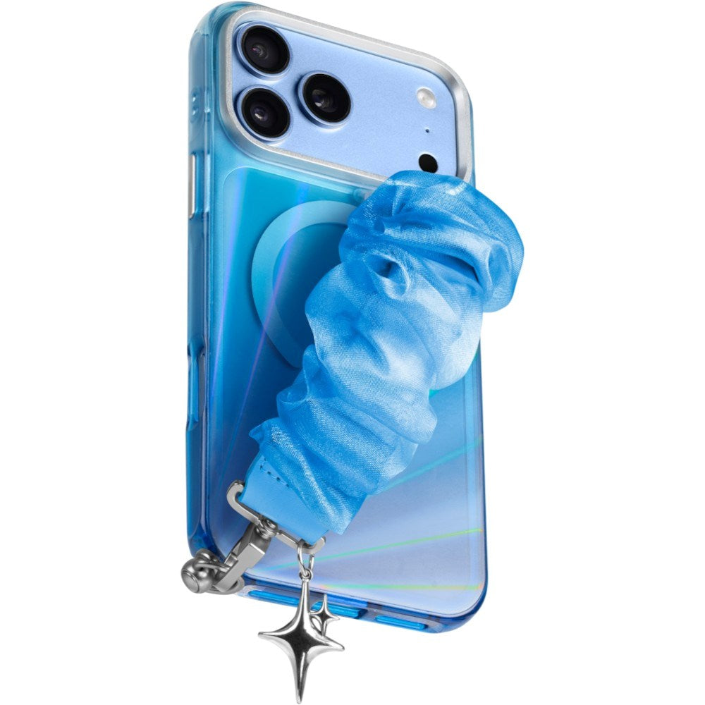 iPhone 18 Pro / 17 Pro LAUT NOVA GLOW Deksel med Stropp og Stjerne Smykke - MagSafe Kompatibel - Blå