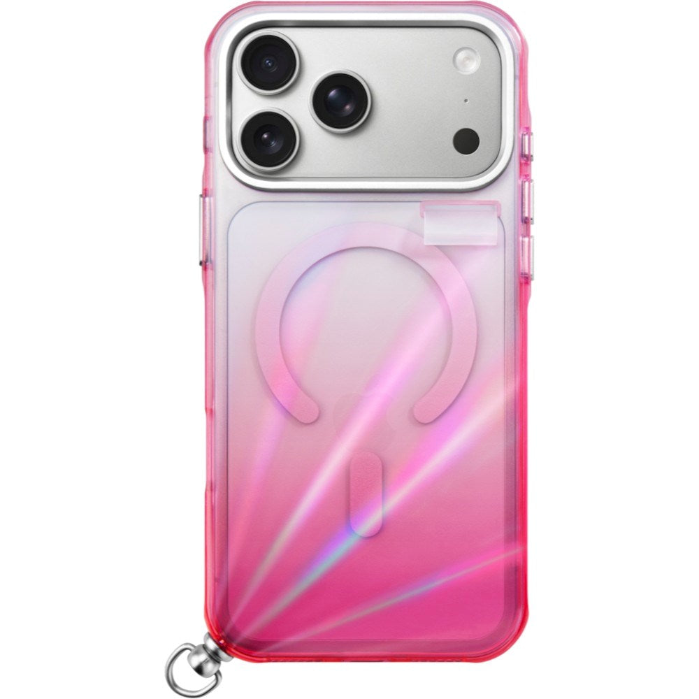 iPhone 18 Pro Max / 17 Pro Max LAUT NOVA GLOW Deksel med Stropp og Stjerne Smykke - MagSafe Kompatibel - Rosa