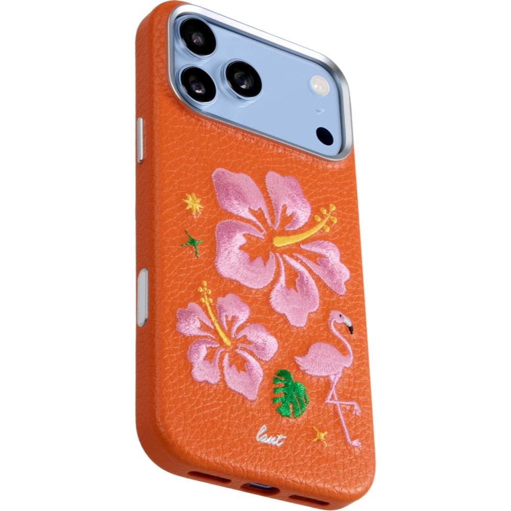 iPhone 18 Pro / 17 Pro LAUT TWINE EDGE Deksel med Stropp - MagSafe Kompatibel - Sunset Hibiscus
