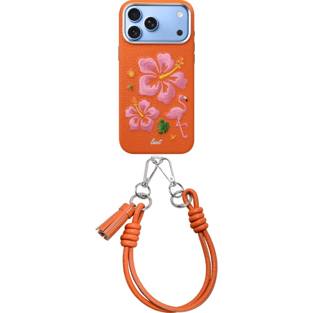 iPhone 18 Pro Max / 17 Pro Max LAUT TWINE EDGE Deksel med Stropp - MagSafe Kompatibel - Sunset Hibiscus