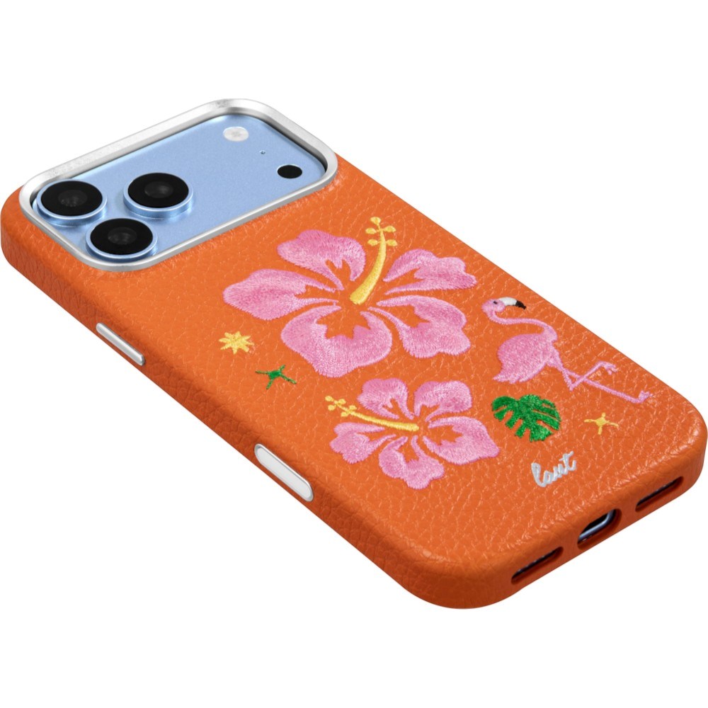 iPhone 18 Pro Max / 17 Pro Max LAUT TWINE EDGE Deksel med Stropp - MagSafe Kompatibel - Sunset Hibiscus