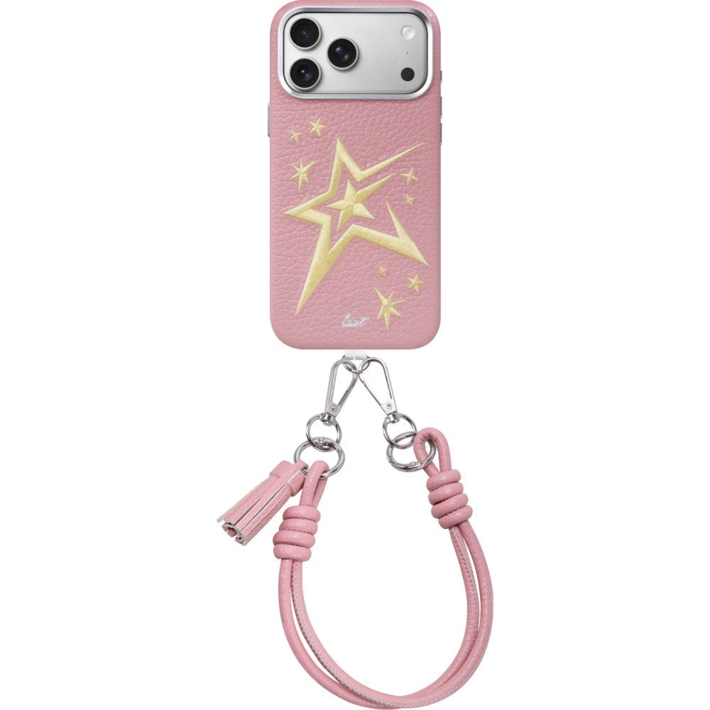iPhone 18 Pro / 17 Pro LAUT TWINE EDGE Deksel med Stropp - MagSafe Kompatibel - Pink Crush Star