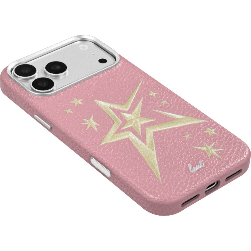 iPhone 18 Pro / 17 Pro LAUT TWINE EDGE Deksel med Stropp - MagSafe Kompatibel - Pink Crush Star