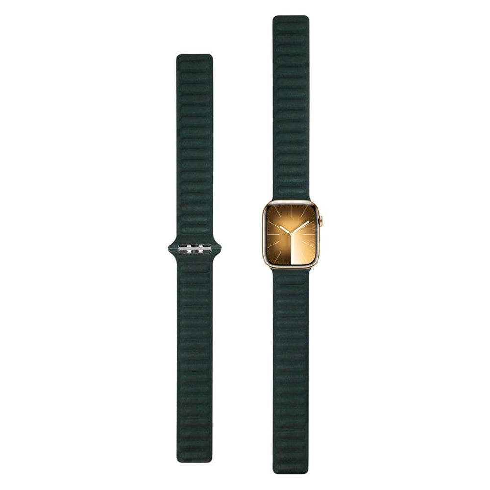 Apple Watch (42/44/SE/45/46/49mm) Magnetisk Lippa Finewoven Stropp - Grønn
