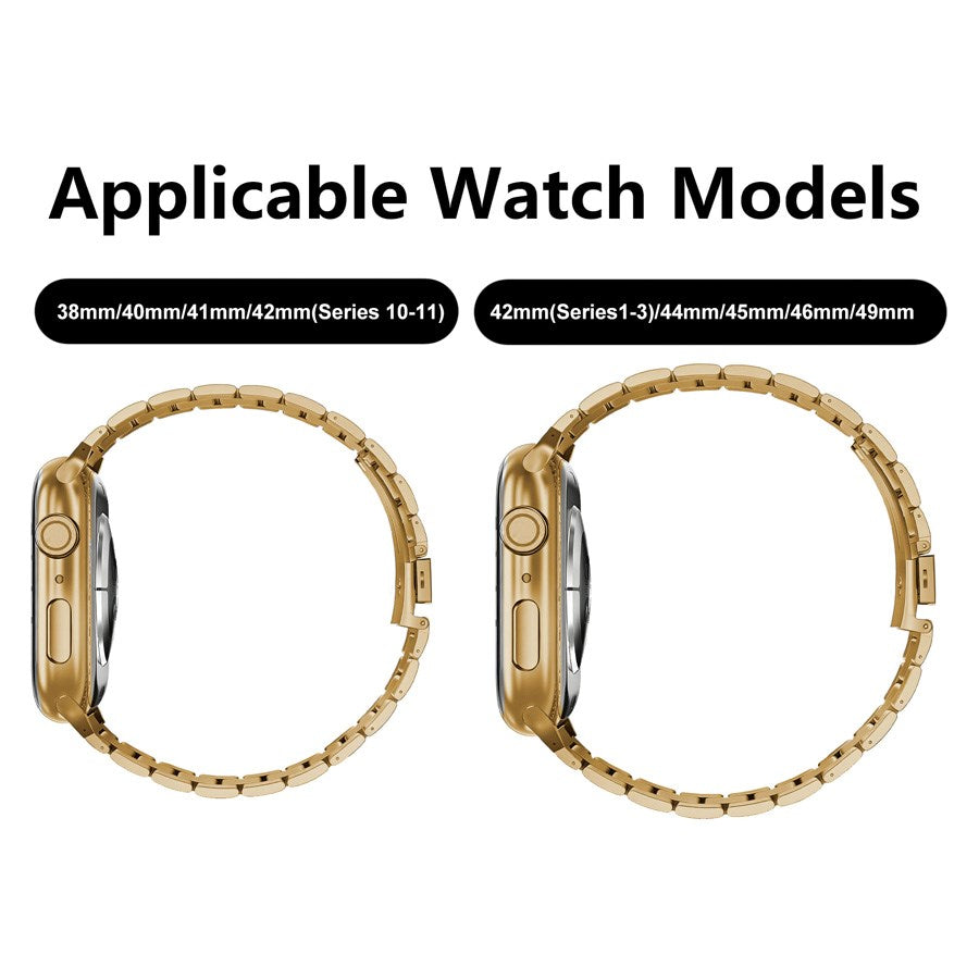 Lippa Apple Watch (38/40/SE/41/42mm) Rem i Rustfritt Stål - Rose Gold