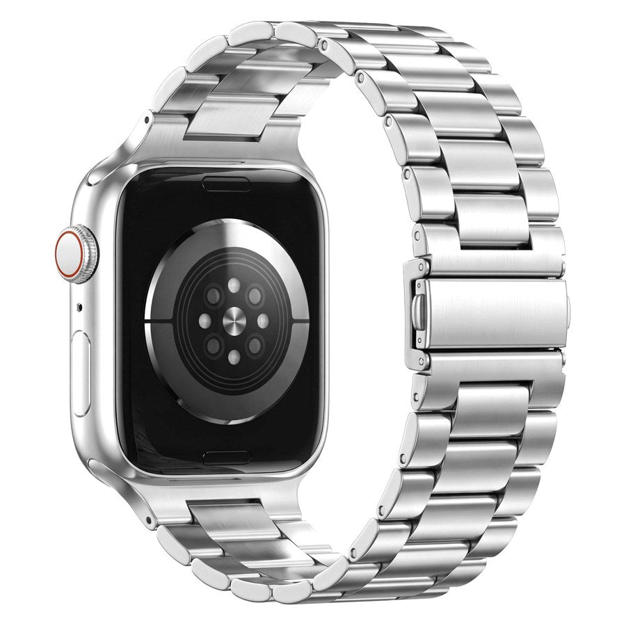 Lippa Apple Watch (42/44/SE/45/46/49mm) Rem i Rustfritt Stål - Sølv
