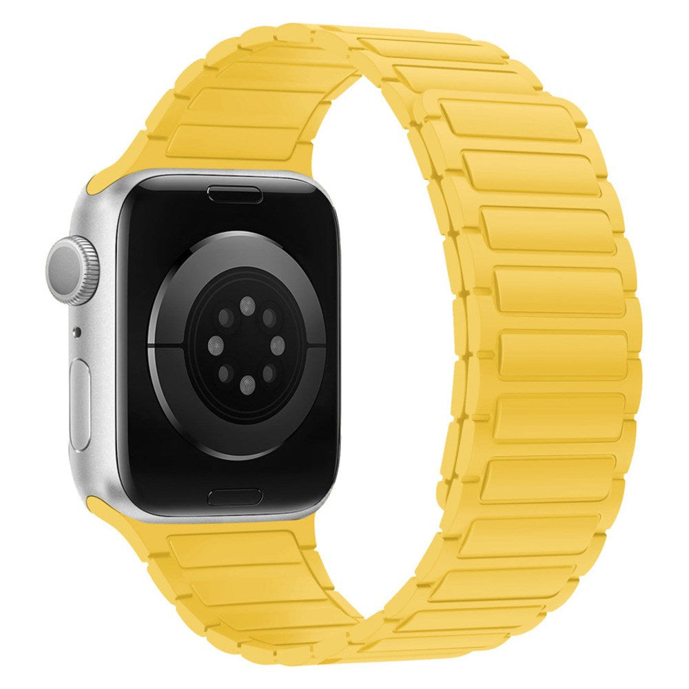 Apple Watch (38/40/41/42 mm) Lippa Magnetisk Silikonreim - Gul