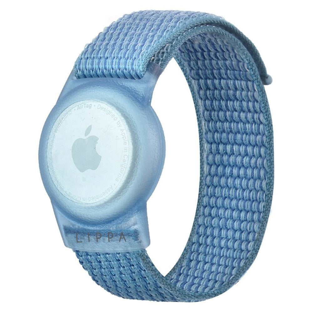 Lippa Justerbart Nylon Armbånd for AirTag 1. & 2. Gen. - Blå