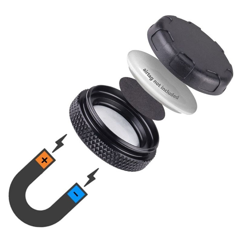 Lippa Magnetisk Holder for AirTag 1. & 2. Gen. - Svart