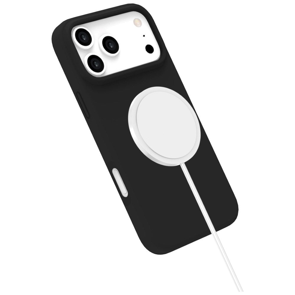 iPhone 17 Pro Max / 18 Pro Max Lippa Silikon Deksel - MagSafe Kompatibel - Svart