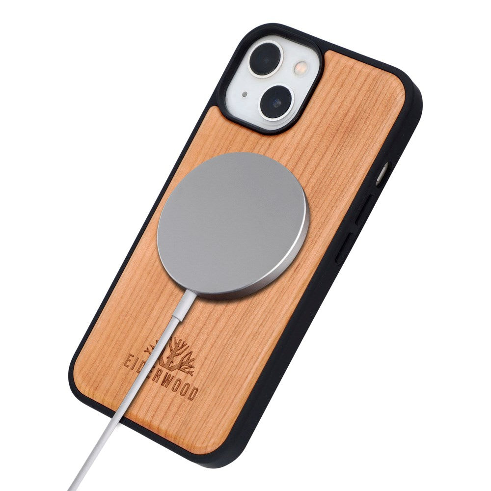 EIDERWOOD iPhone 15 Magnetisk Tredeksel - MagSafe Kompatibel - Bambustre