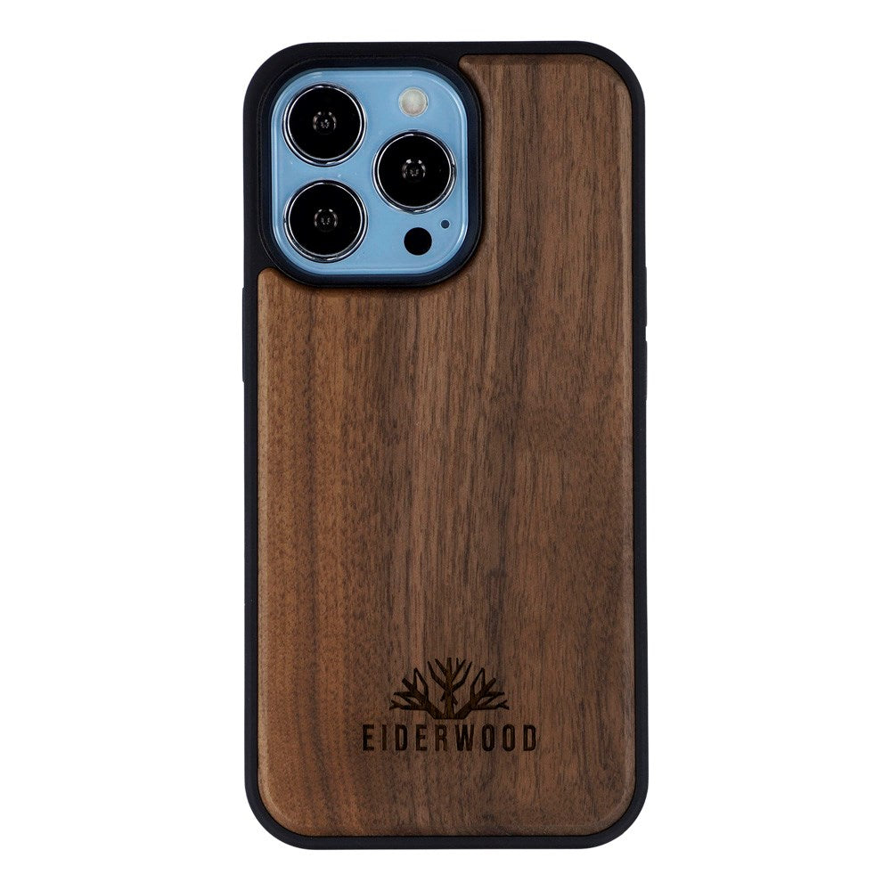 EIDERWOOD iPhone 13 Pro Magnetisk Tredeksel - MagSafe Kompatibel - Valnøtttre