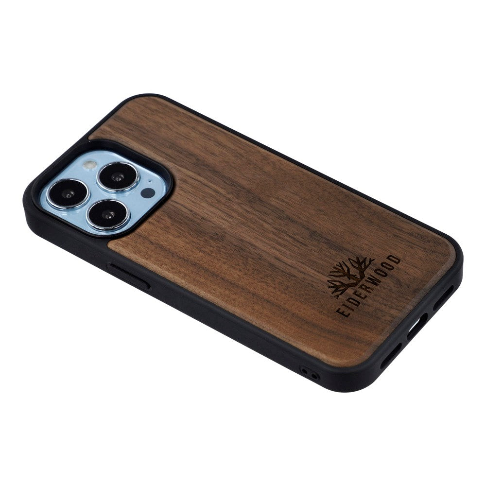 EIDERWOOD iPhone 13 Pro Magnetisk Tredeksel - MagSafe Kompatibel - Valnøtttre