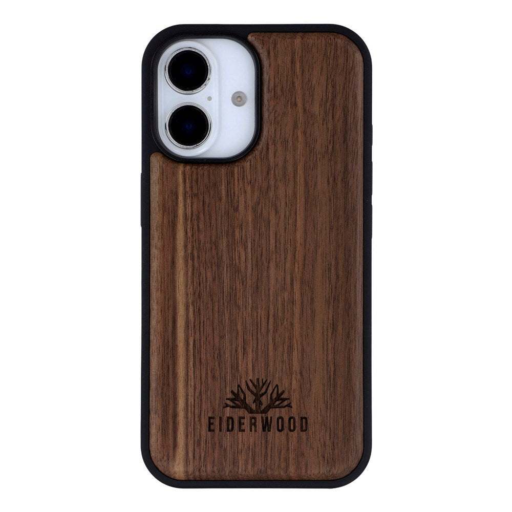 EIDERWOOD iPhone 16 Magnetisk Tredeksel - MagSafe Kompatibel - Valnøtttre