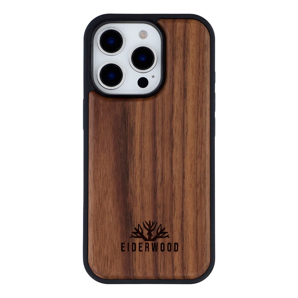 EIDERWOOD iPhone 16 Pro Magnetisk Tredeksel - MagSafe Kompatibel - Valnøtttre